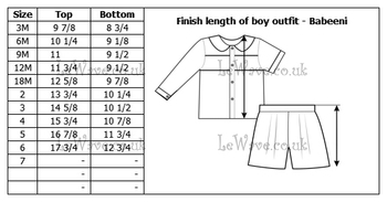 Outfit size chart 